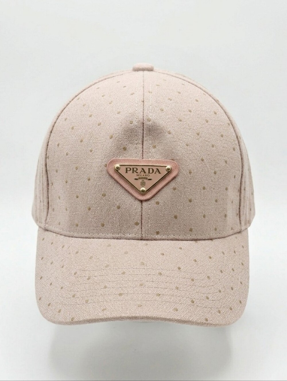 🔥NWT‼️✨ PRADA ✨🩷 Baby Pink Dotted Baseball Cap